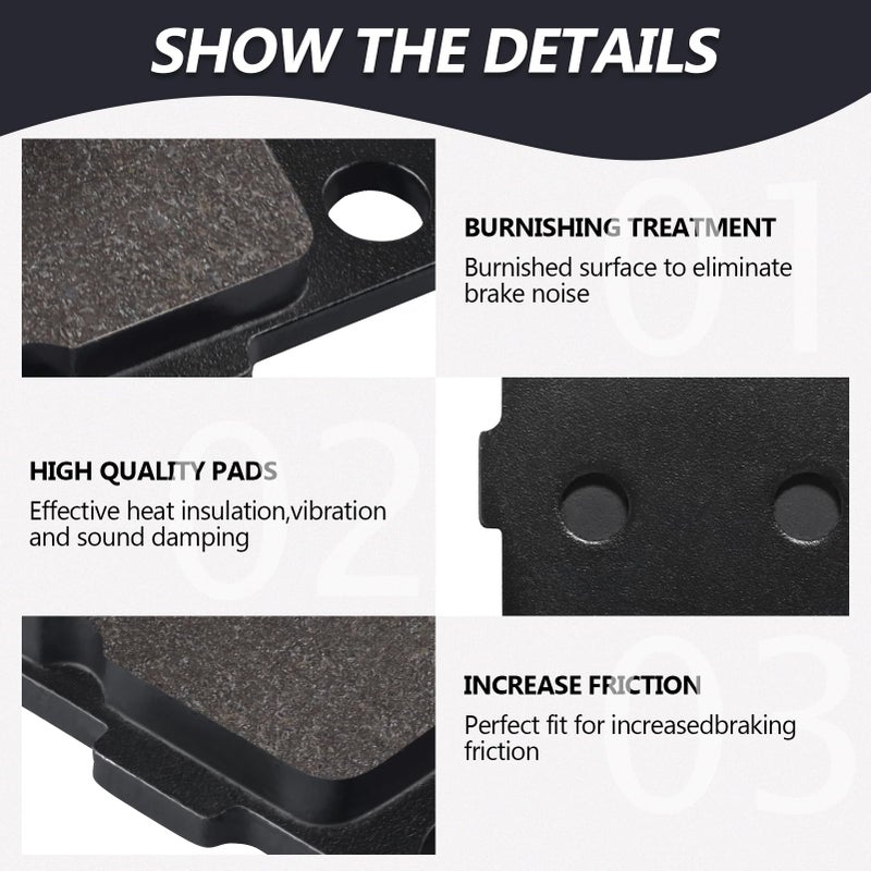 Cyleto rancher 420 Front Brake Pads for 2007-2015 Honda TRX 420 Fourtrax Rancher / 1999 2000 TRX400 Fourtrax / 2001-2008 TRX400 Sportrax ATV FA84 - Image 4